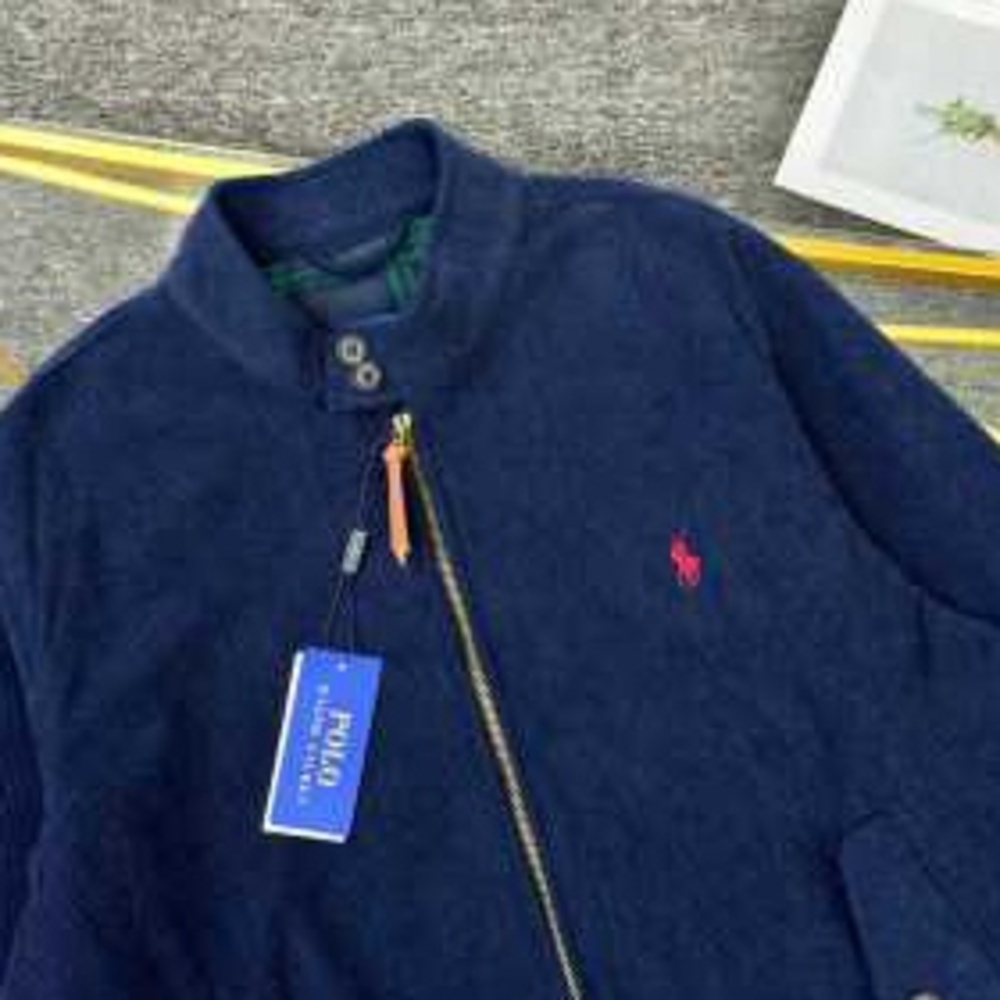 💙Ralph Lauren Navy Blue Classic Bomber Jacket Zip‑Up Outerwear - Picture 2 of 7